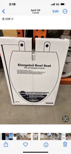 Kohler Reveal Quiet-Close Elongated Toilet Seat (K-4008-0) - new