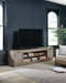 Krystanza Weathered Gray XL TV Stand w/Fireplace Option