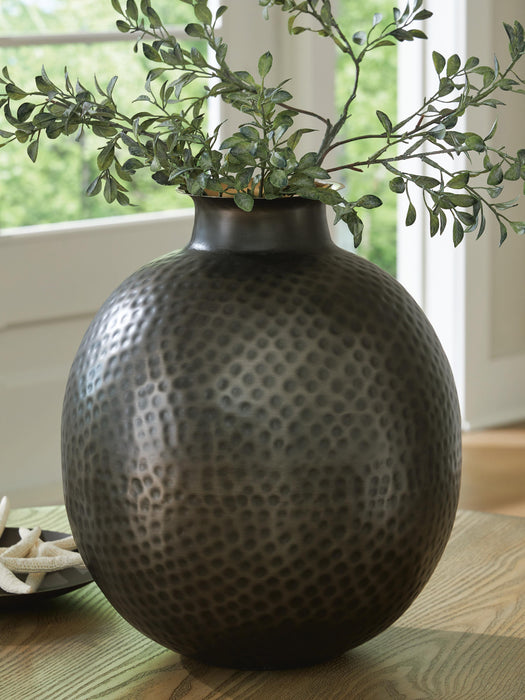 Woody Pewter/Gold Finish Vase