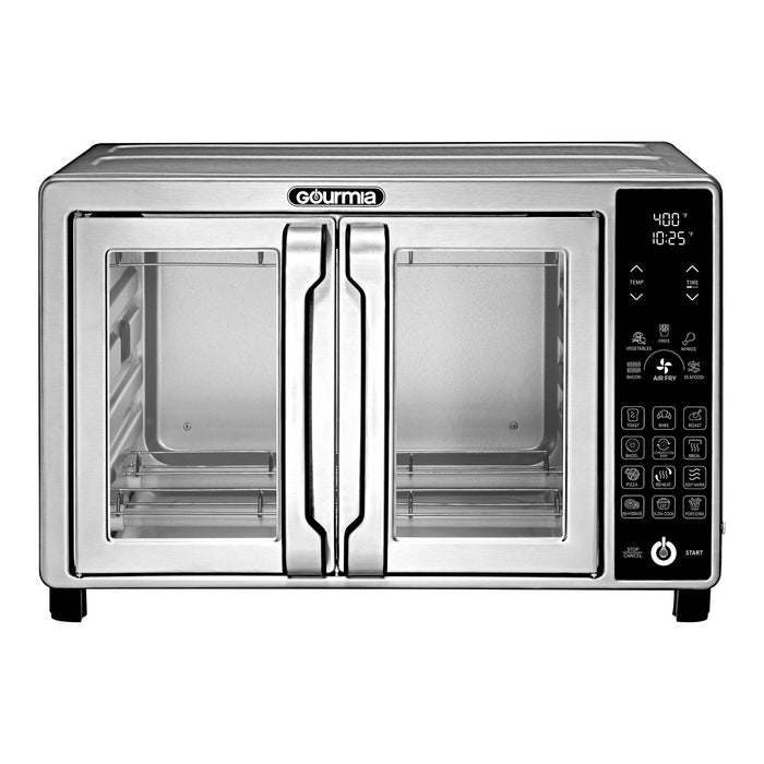 Gourmia 6-Slice Digital Toaster Oven Air Fryer, with 18 One-Touch Presets & Temp Probe, Stainless Steel - new