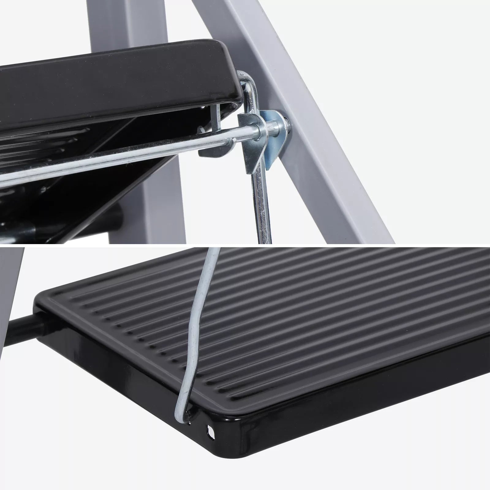 3 Step Ladder Folding Step Stool Safety Tread for Home Use 300Lb Load Anti-Slip - display_model