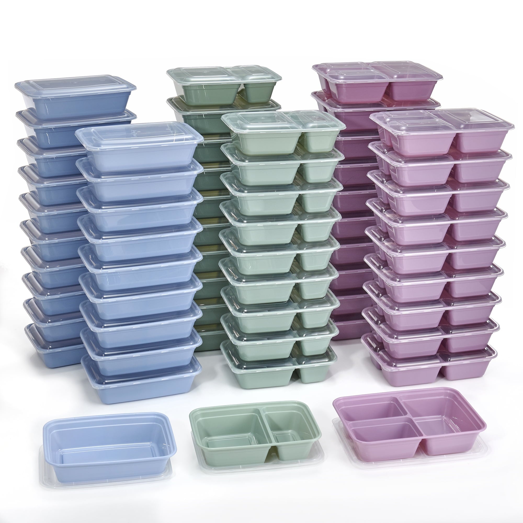 Mainstays 120 Piece Meal Prep Food Storage Containers - new