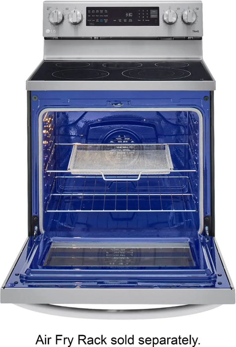 LG - 6.3 Cu. Ft. Smart Freestanding Electric Convection Range with EasyClean and InstaView - Stainless Steel - new