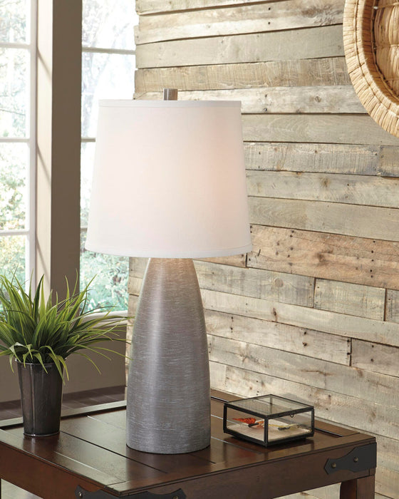 Shavontae Gray Poly Table Lamp (Priced Per Item, Must Order 2, 4, 6, or 8)