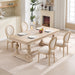 Streamdale Furniture Streamdale French Country Upholstered Dining Chairs Set of 2 Beige
