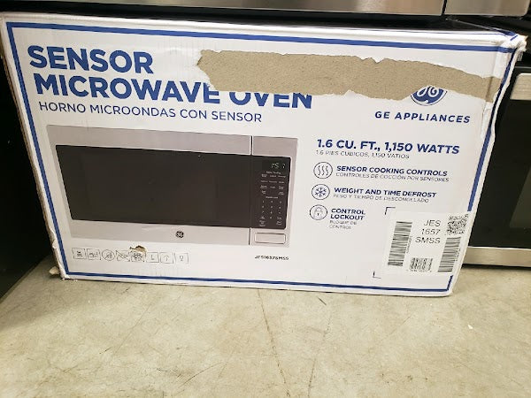 GE - 1.6 Cu. Ft. Microwave with Sensor Cooking - Stainless Steel - open_box