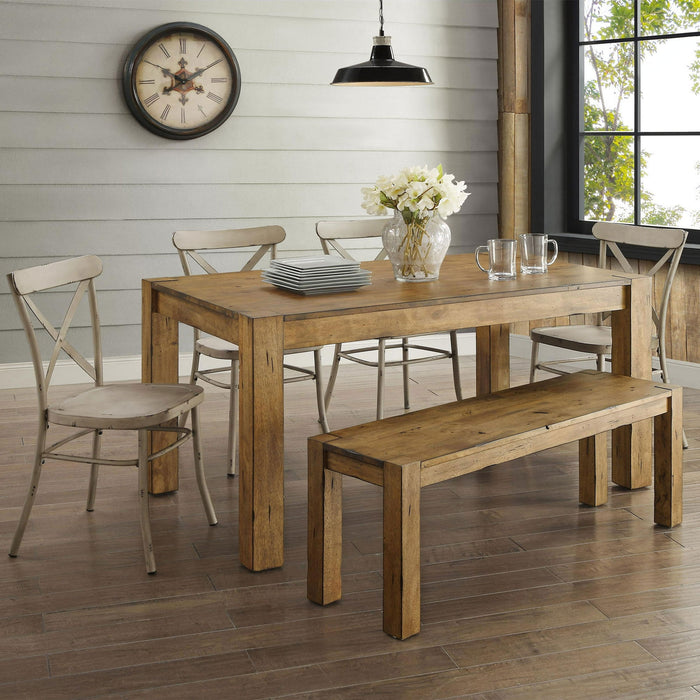 Better Homes & Gardens Bryant Solid Wood Dining Table, Rustic Brown - new