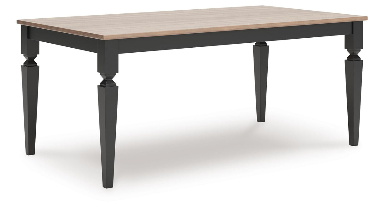 Plazaton Grayish Brown/Black Rectangular Dining Room Table