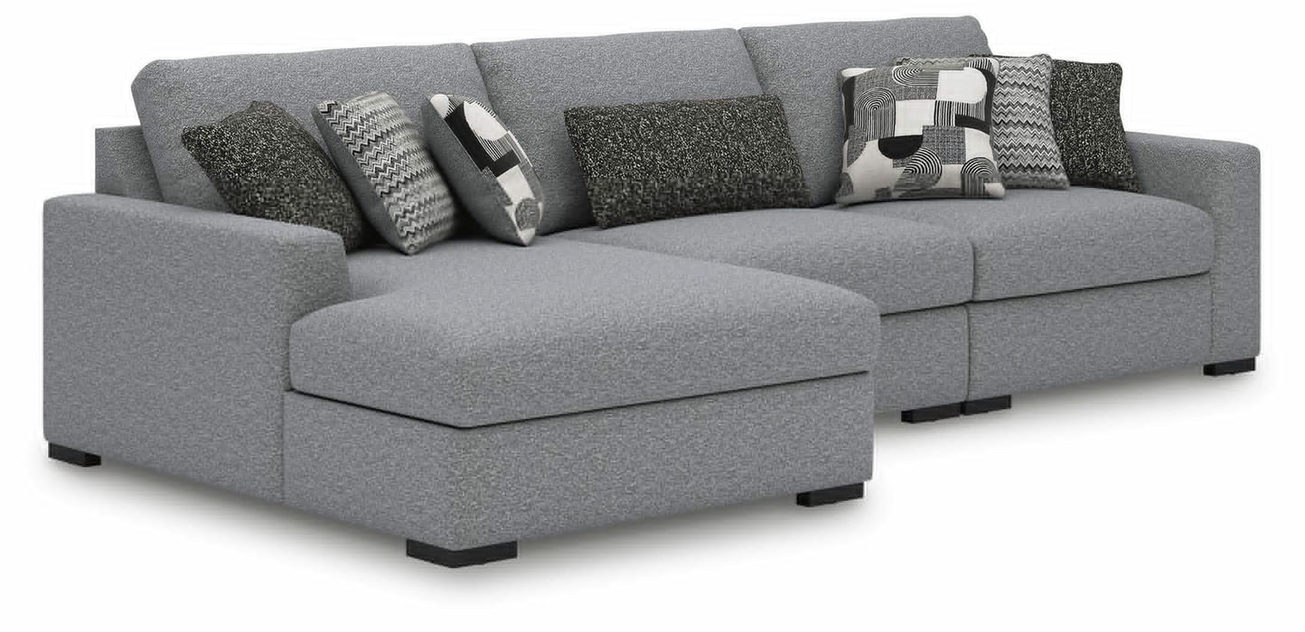 Bealton Salt and Pepper Bealton 3-Piece Sectional with Chaise