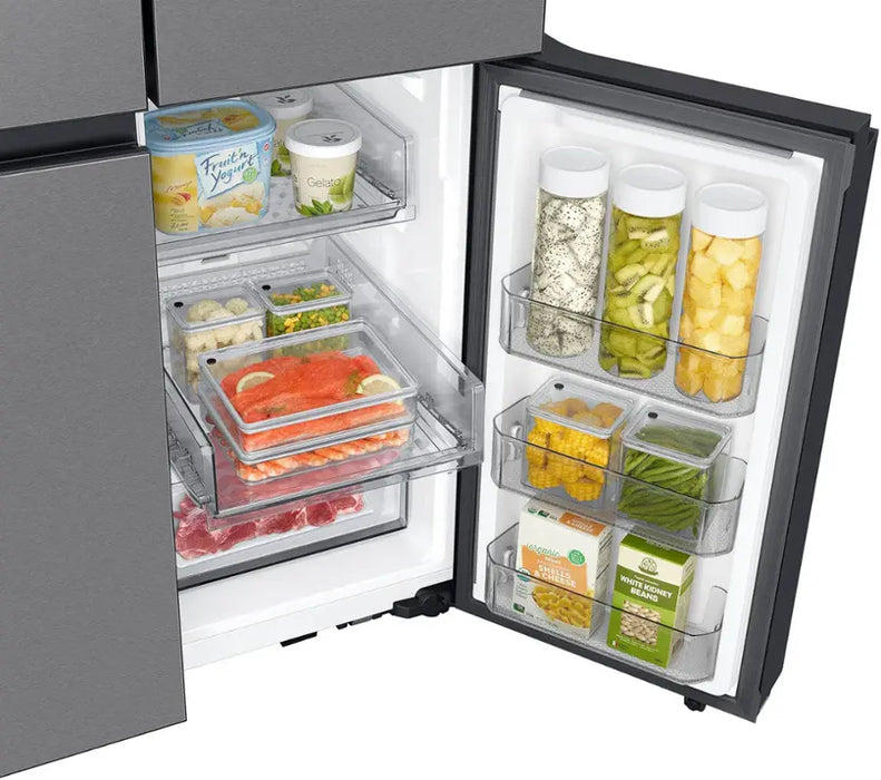 Samsung - Bespoke 29 Cu. Ft. 4-Door Flex French Door Refrigerator with Beverage Center - Stainless Steel - open_box