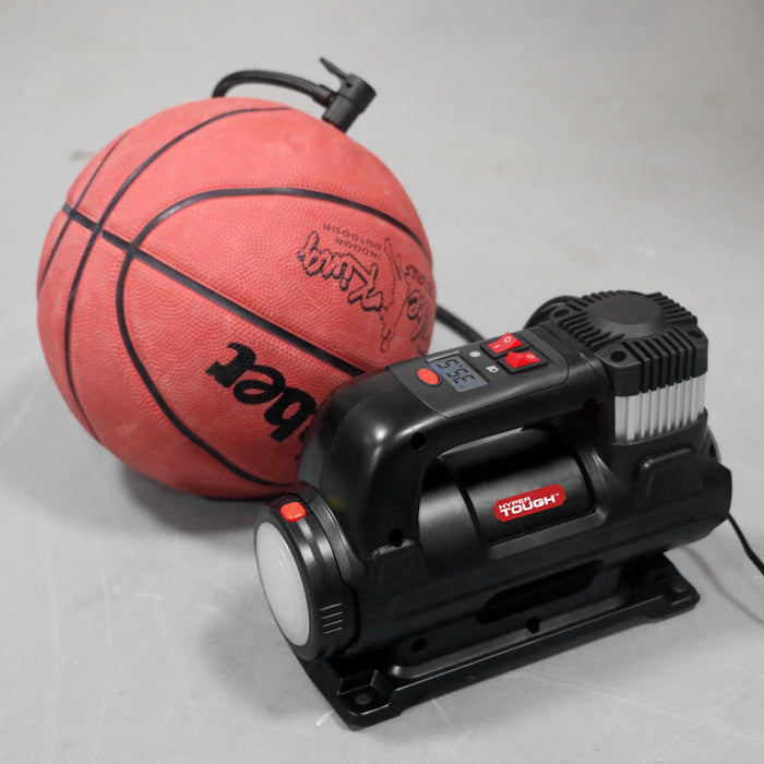 Hyper Tough DC 12V Heavy Duty Direct Drive Digital Tire Inflator with Detachable LED Light - new