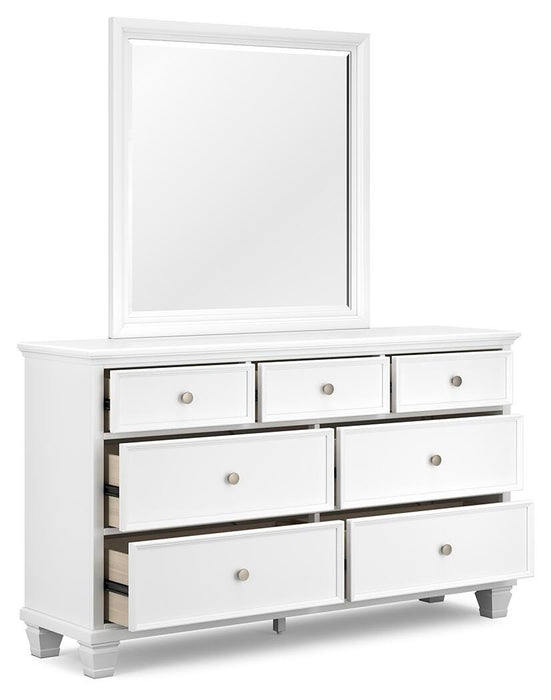 Fortman White Fortman Dresser and Mirror