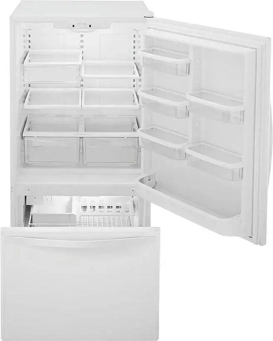 Whirlpool - 22 Cu. Ft. Bottom-Freezer Refrigerator with SpillGuard Glass Shelves - White - display_model