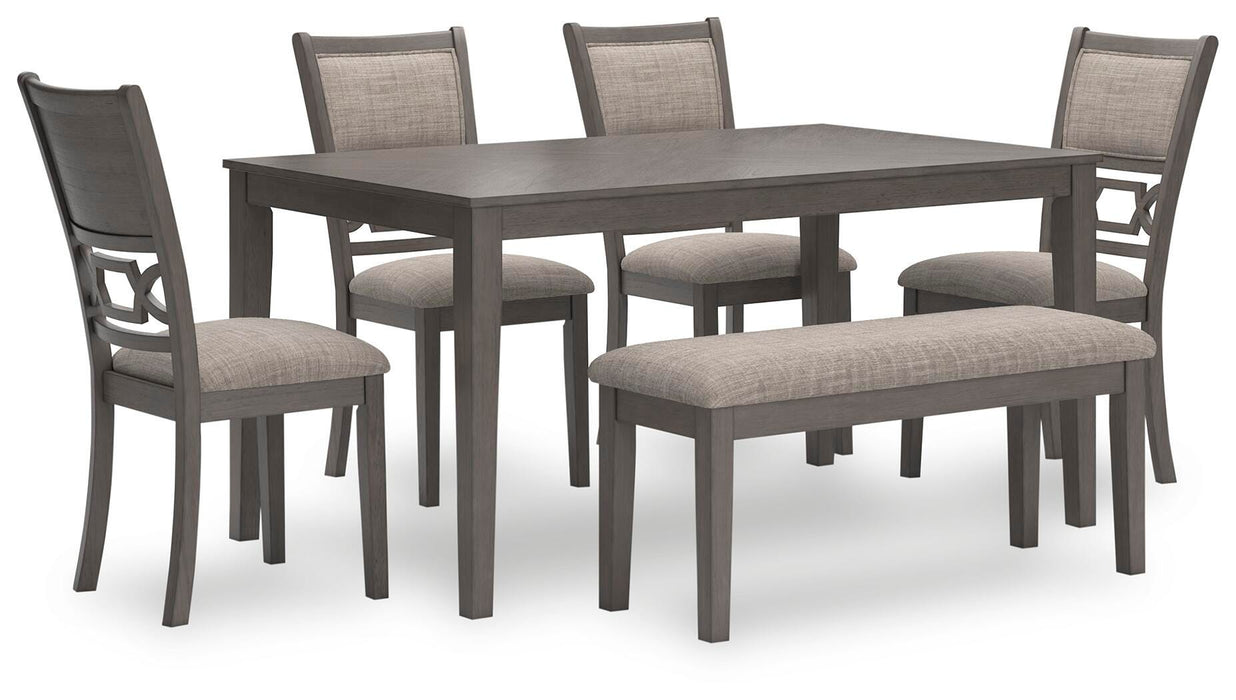 Wrenning Gray Dining Room Table Set (6/CN)