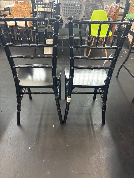 Flash Furniture 2 Pack HERCULES Series Black Wood Chiavari Chair - new