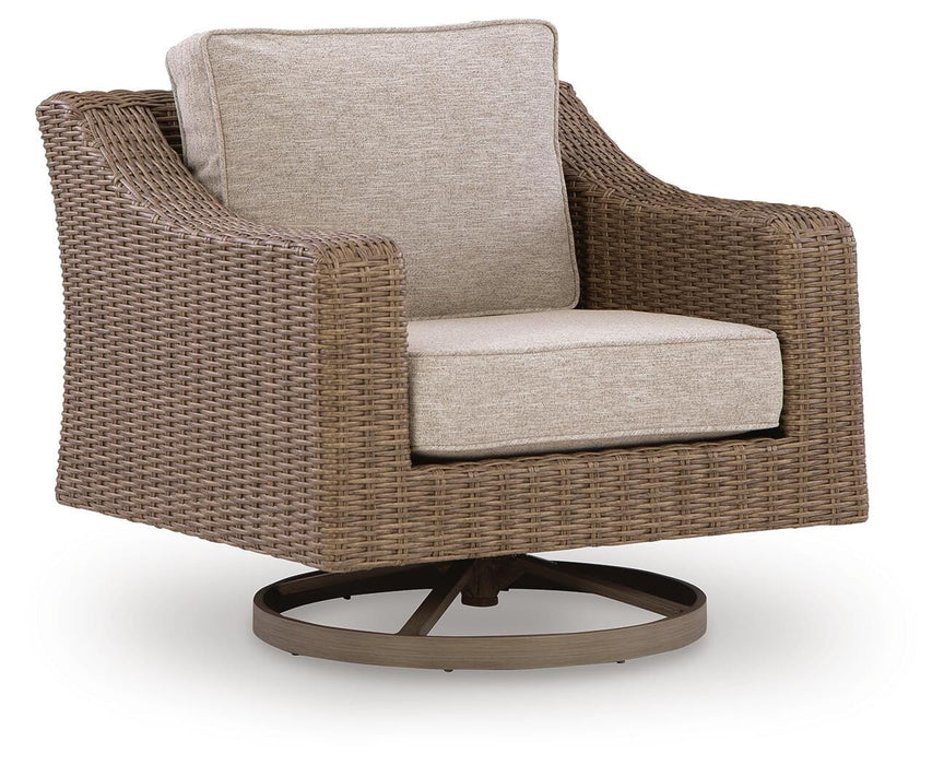 Revare Beach Beige Swivel Lounge w/ Cushion