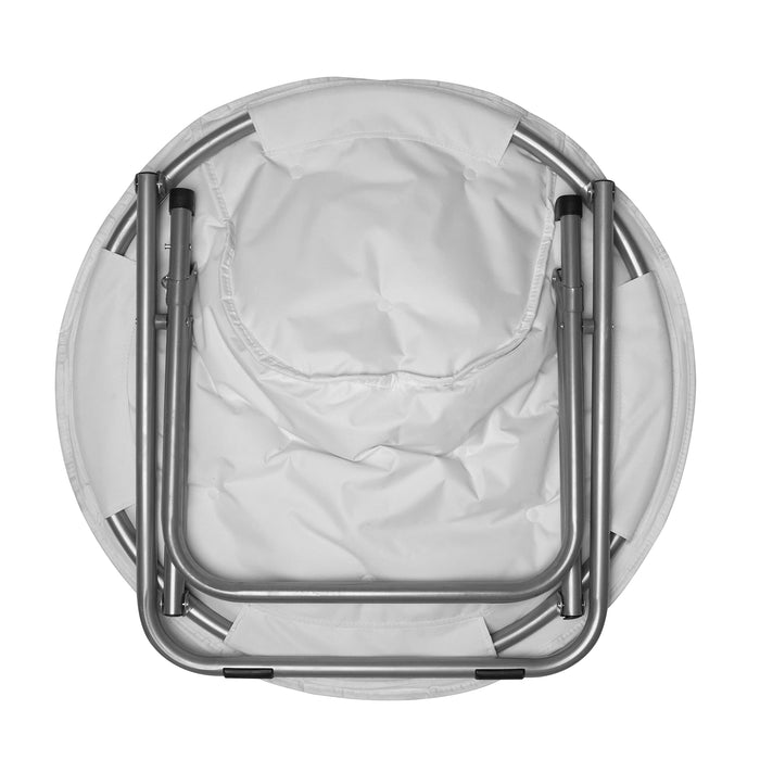 Urban Lifestyle Mongolian Faux Fur Saucer Chair, Off White - open_box