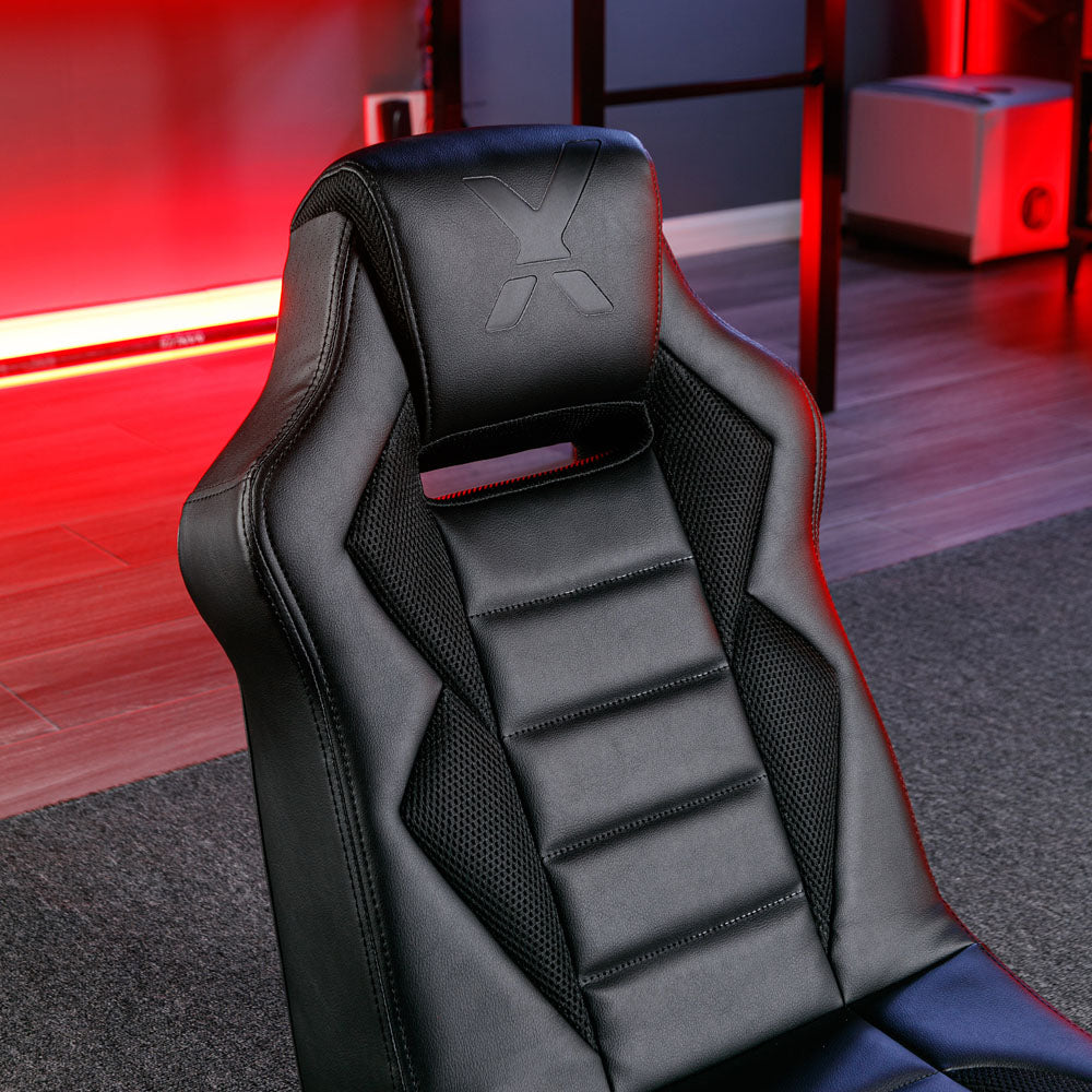 X Rocker Flash 2.0 Audio Bluetooth Gaming Chair Floor Rocker, Black - open_box