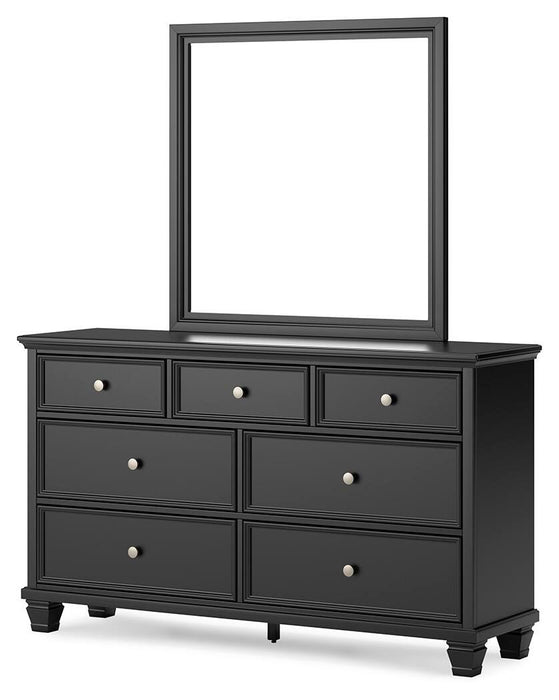 Lanolee Black Lanolee Dresser and Mirror