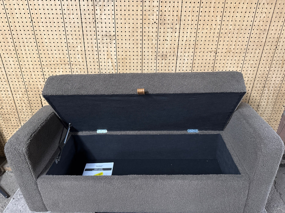 Better Homes & Gardens Springwood 55.12" Storage Bench, Truffle Brown - open_box