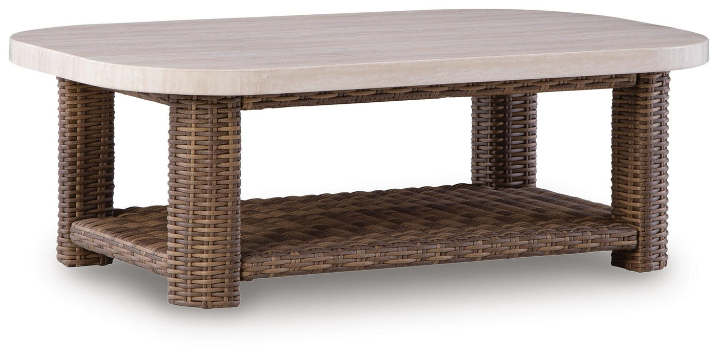 Angel Island Beige/Brown Rectangular Cocktail Table