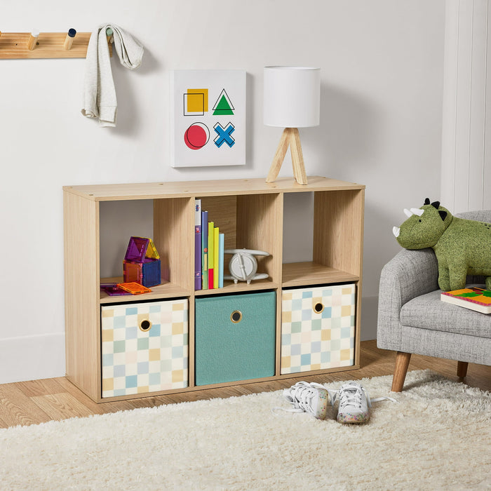 Mainstays 6 Cube Storage Organizer, Spring Pine - new