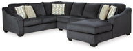Eltmann Slate Eltmann 3-Piece Sectional with Chaise