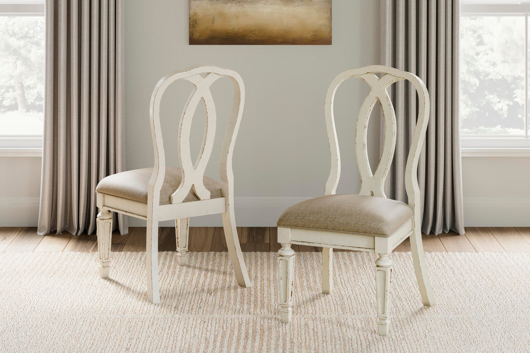 Realyn Chipped White Dining UPH Side Chair (Priced Per Item, Must Order 2, 4, 6, or 8)
