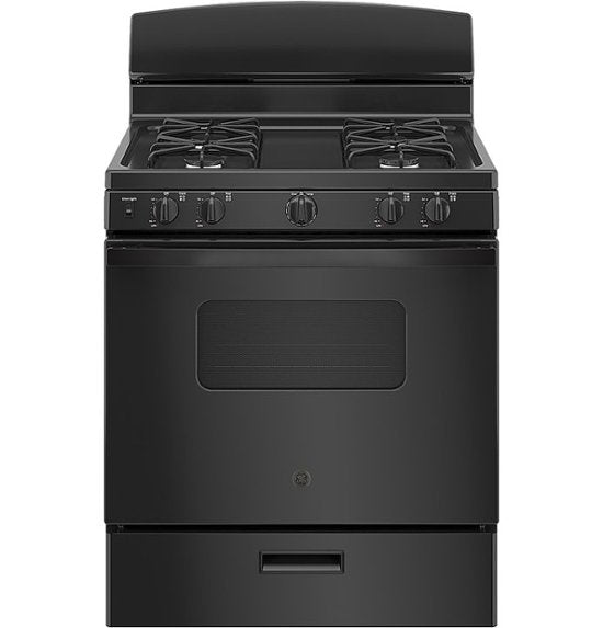 GE - 4.8 Cu. Ft. Freestanding Gas Range - Black - display_model