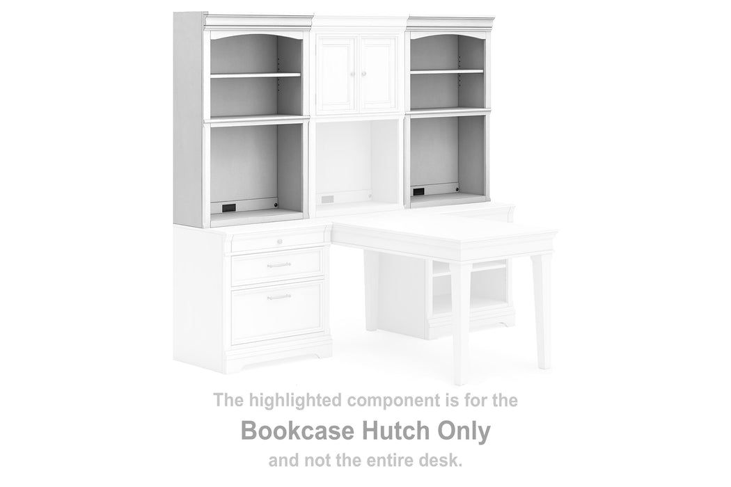 Kanwyn Whitewash Bookcase Hutch