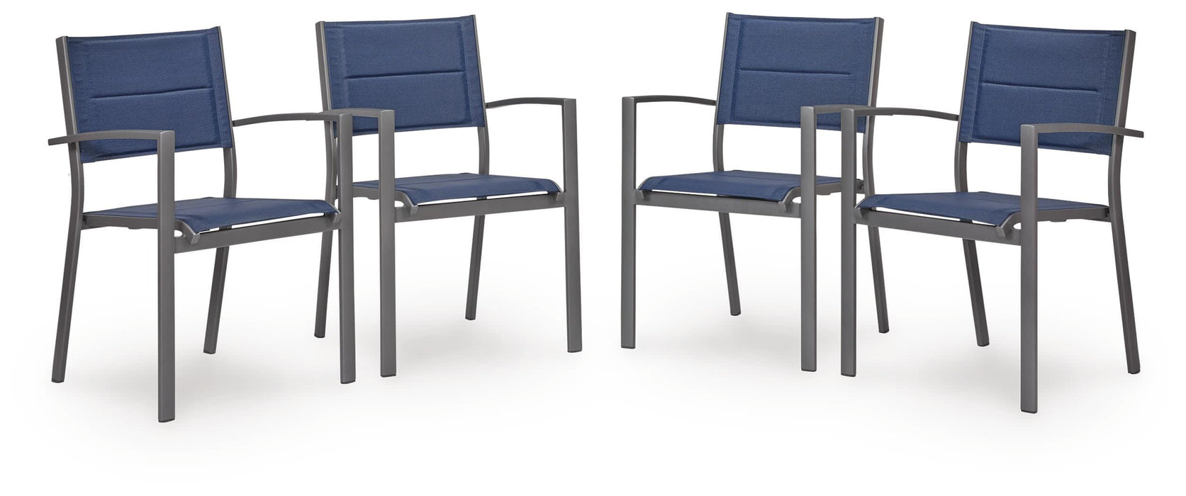 Point Bonita Blue/Gray Sling Arm Chair (4/CN)