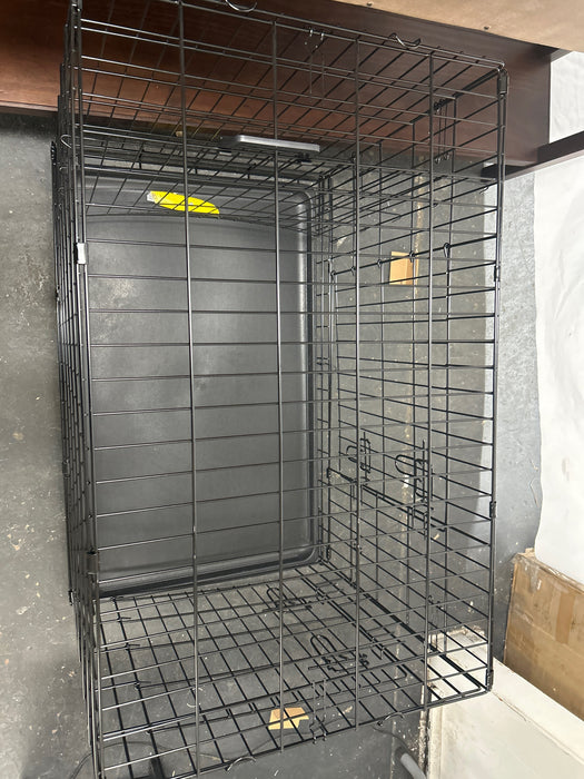 Simenmax Dog Crate, 36 Inch Small Wire Kennel with Divider Panel, Metal Cages with Double Door, Leak-Proof Pan Tray, Folding Portable for Indoor Outdoor Travel - new