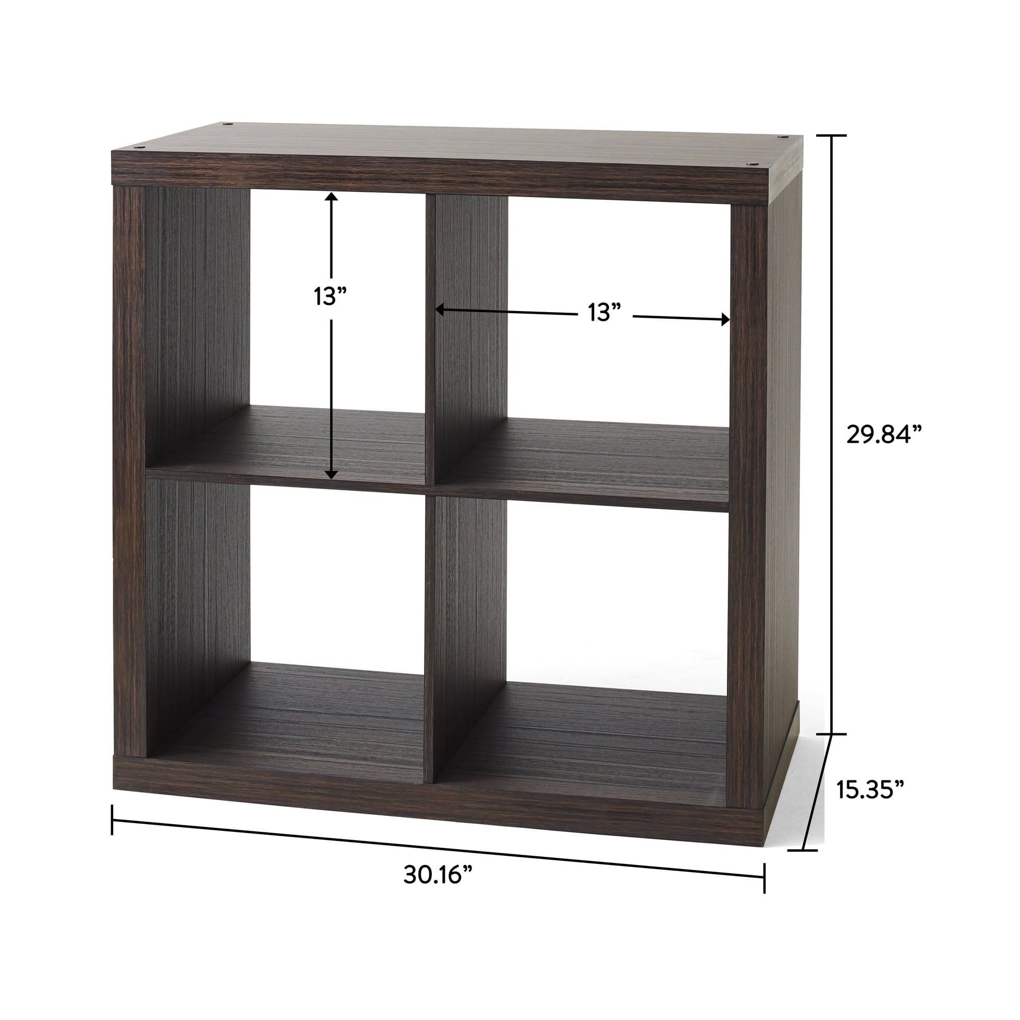 Better Homes & Gardens 4-Cube Storage Organizer, Gray - open_box