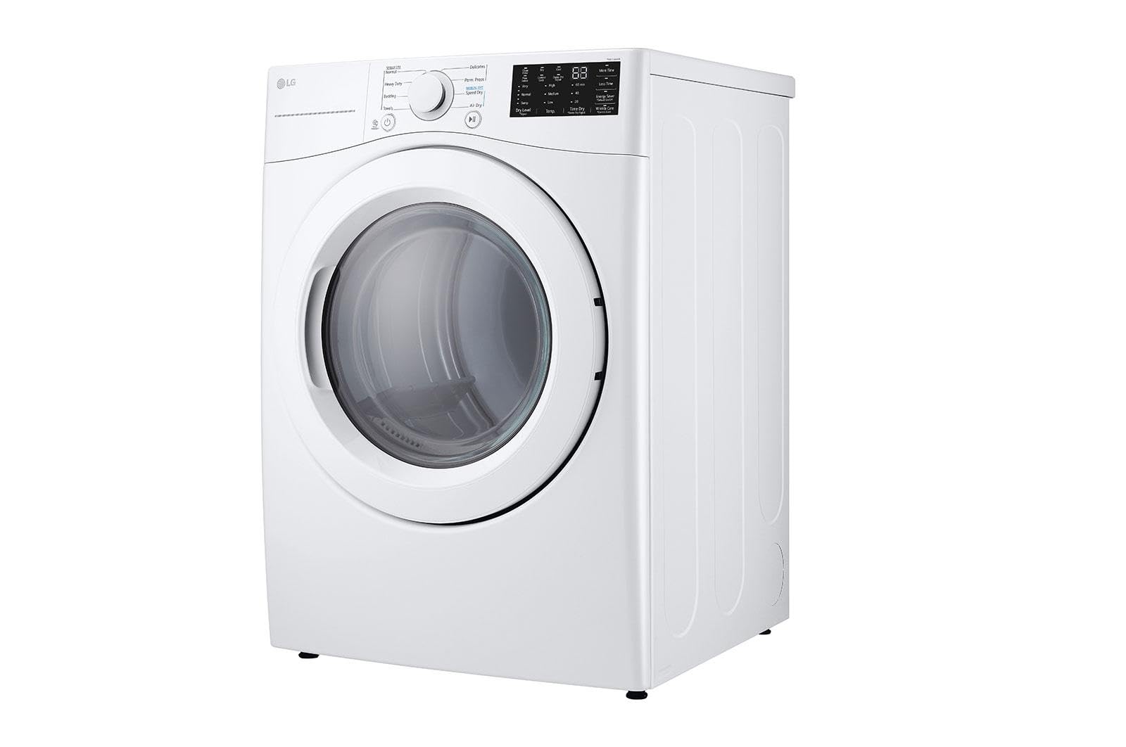 LG DLE3470W 7.4 Cu. Ft. White Ultra Large Capacity Front Load Dryer - display_model