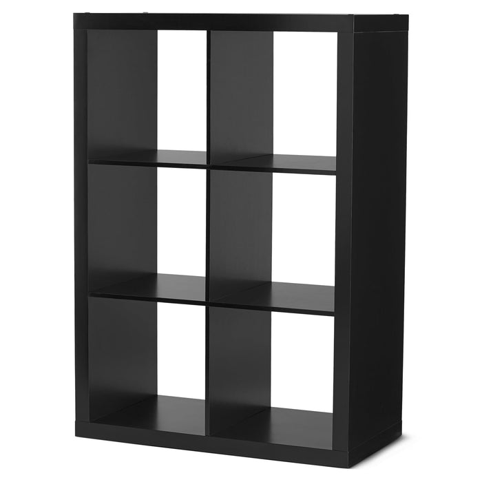 Better Homes & Gardens 6 Cube Storage Organizer, Solid Black - new