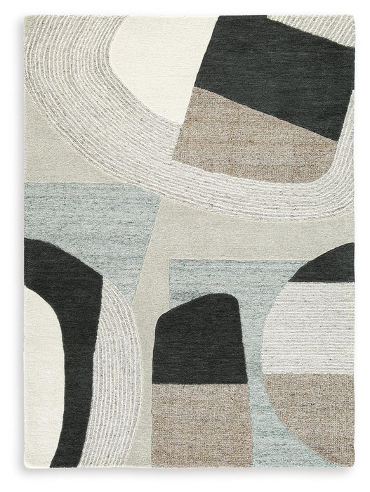 Edrickhill Grayish Teal/Taupe/Cream Medium Rug