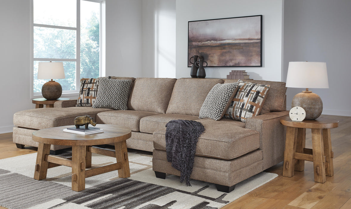 Cannonbrook Nutmeg Cannonbrook 3-Piece Sectional with Chaise