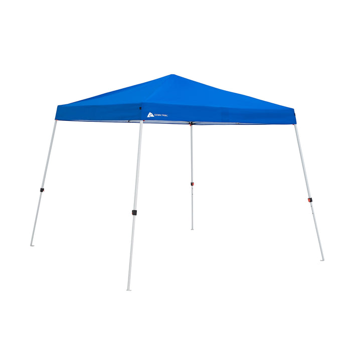 Ozark Trail 10'x10' Instant Slant Leg Pop-up Outdoor Canopy Tent, Blue - new