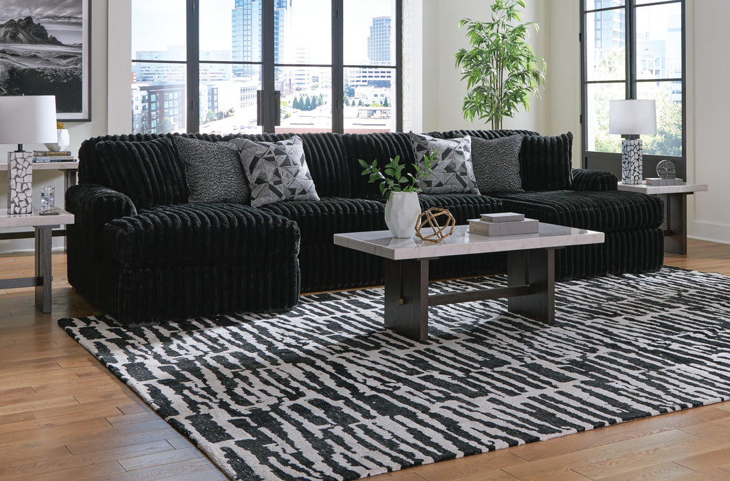 Midnight-Madness Onyx Midnight-Madness 3-Piece Sectional with Chaise