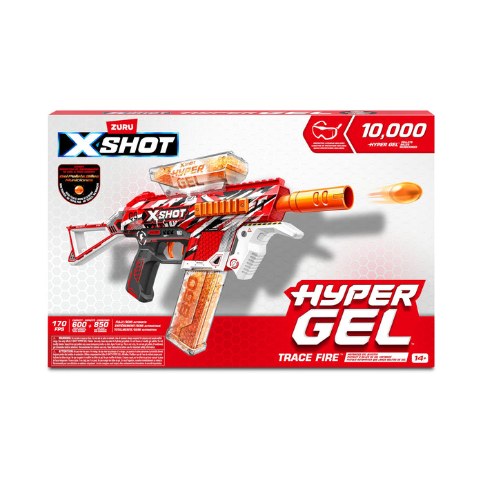 Zuru XSHOT Hyper Gel Trace Fire 170fps Toy Gun for Kids 8 and Up - new