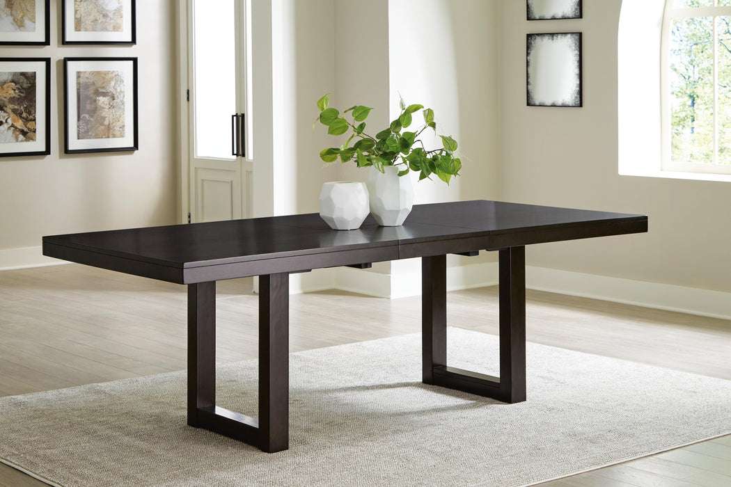 Neymorton Dark Grayish Brown RECT DRM Butterfly EXT Table