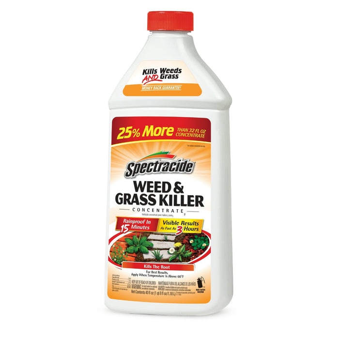 Spectracide Weed & Grass Killer Concentrate, Use on Patios, Walkways and Driveways, 40 oz. - new
