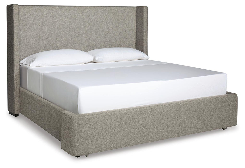 Fawnburg Gray Fawnburg Queen Upholstered Storage Bed