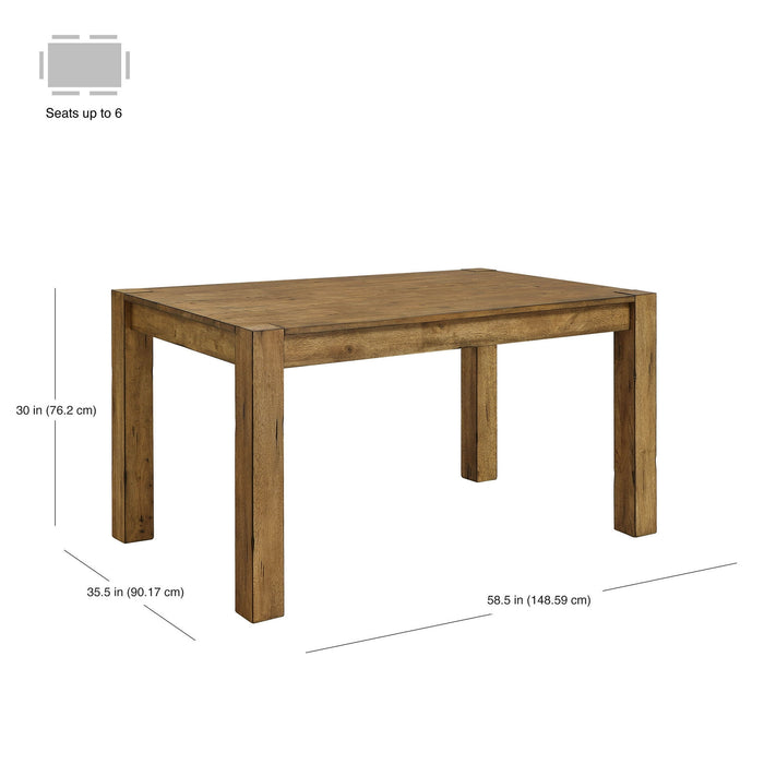 Better Homes & Gardens Bryant Solid Wood Dining Table, Rustic Brown - new