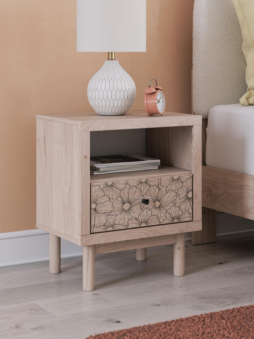 Shapella Tan One Drawer Night Stand