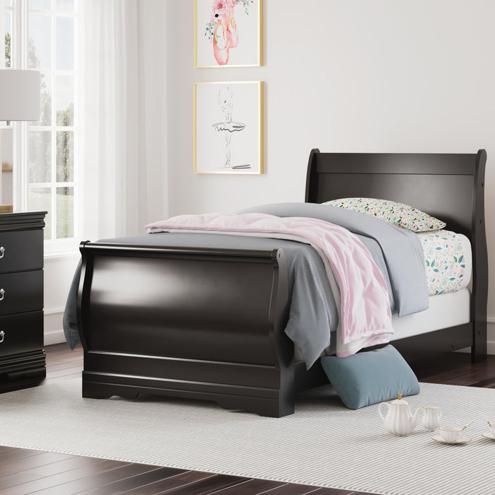 Huey Vineyard Black Huey Vineyard Twin Sleigh Bed