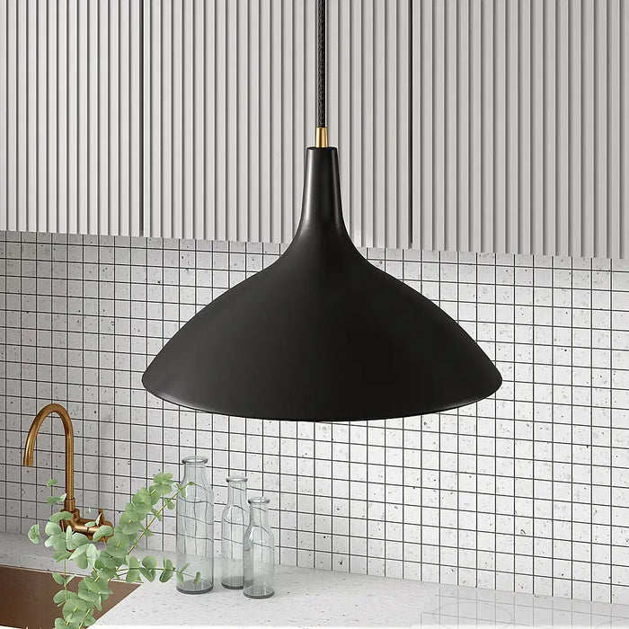 Camden&Wells - Barton Metal Pendant - Matte Black/Brass - new