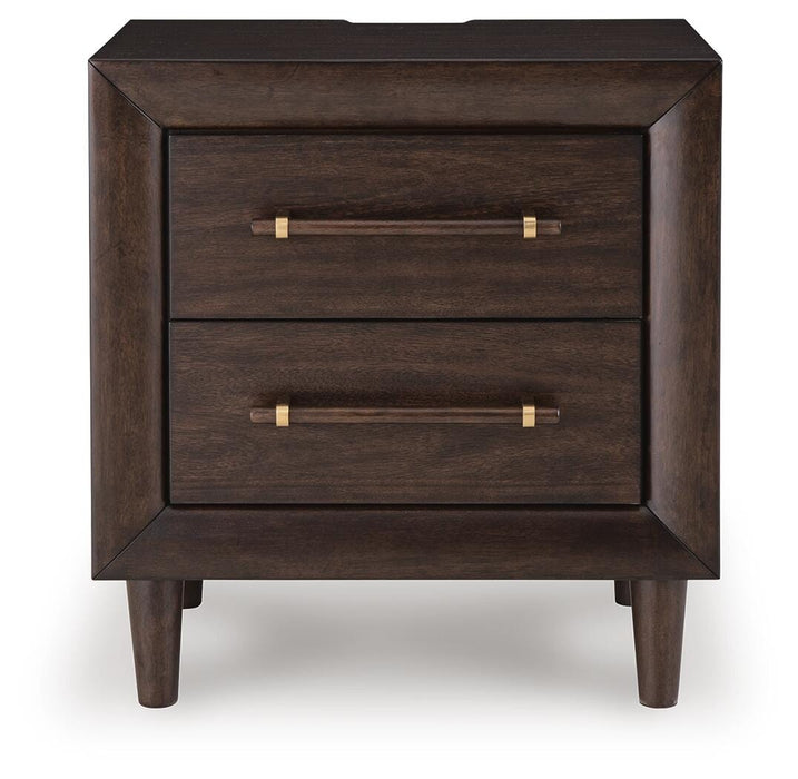 Dantenton Merlot Two Drawer Night Stand