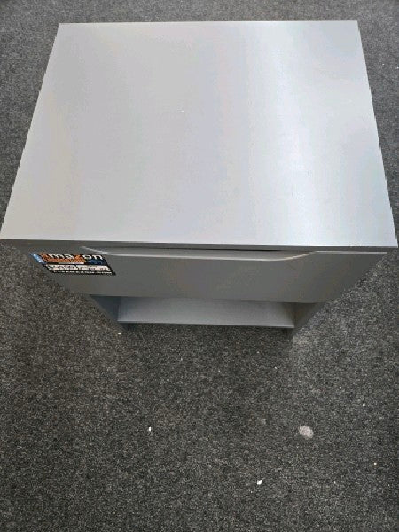 Walker Edison Modern 1-Drawer Simple Nightstand, 20 Inch, Dark Grey - display_model