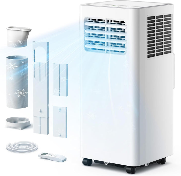 EUHOMY 8000 Btu Portable Air Conditioners, 3 in 1 Portable AC with Cool, Dry, Fan Modes, Quiet Air Conditioners with 24H Timer & Sleep Modes, with Remote, for Bedroom, Apartments up to 350 Sq.Ft - new